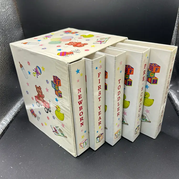 X. Box Of Small Photo Albums Newborn - Kindergarten