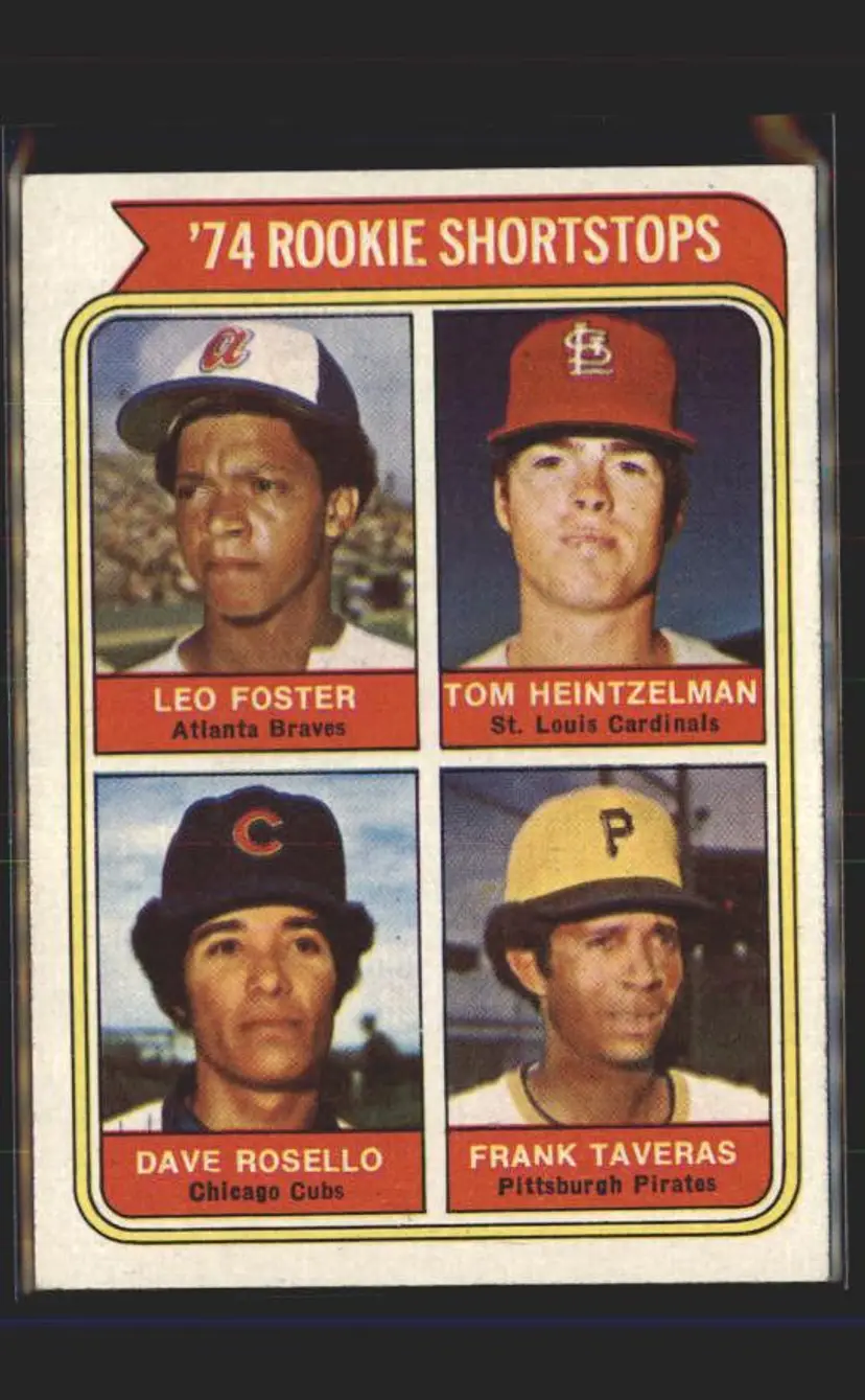 1974 Topps #607 Shortstops Foster / Heintzelman / Rosello / Taveras - ( pk5 ) -
