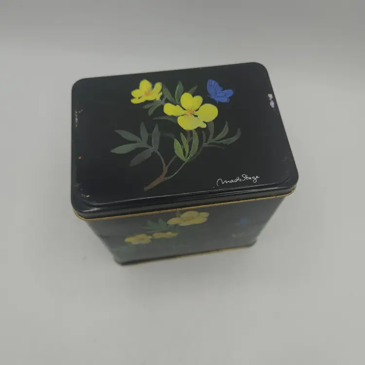 ENGLISH CANDY TIN Mads Stage Butterfly Tin Candy Box