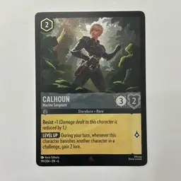 Disney Lorcana Calhoun - Marine Sergeant Cold Foil 191/204 EN6 Rare NM
