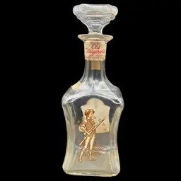 #245B Old Fitzgerald Collection Colonial Decanter  Liquor Bottle 100 Proof Straight Bourbon Whiskey. Bottled In Bond KY 1963 Sold 1969. Several Original Tags Still Attached.