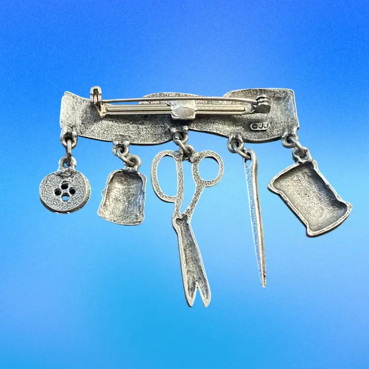 JJ Sewing Brooch 3” X 1/2”