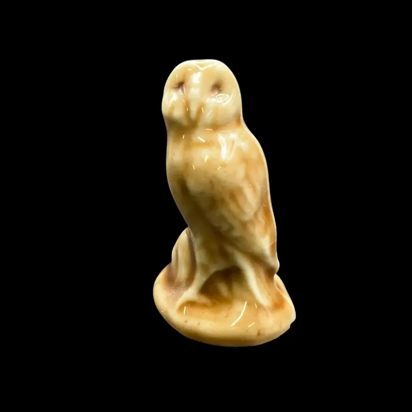 Wade Whimsies Brown Owl #2 Vintage Ceramic Owl Figurine
