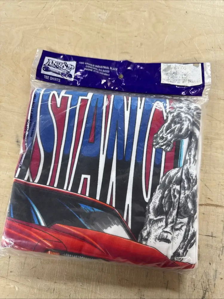 1992 ANDYS Ford Foxbody Mustang Tee Shirt XL USA Made Single Stitch NOS