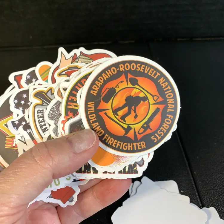 50-Firefighter Themed Stickers