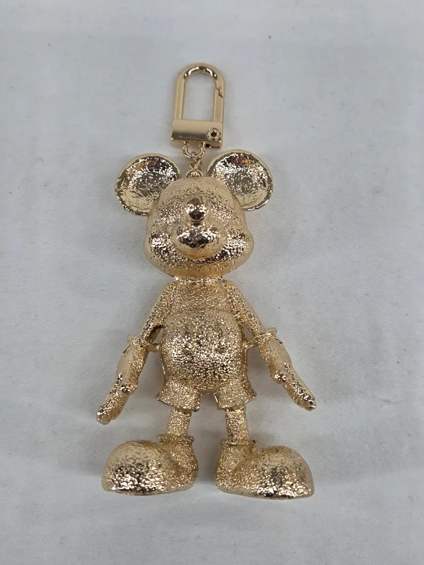 Disney x Baublebar Mickey Mouse Gold Bag Charm Keychain Metallic