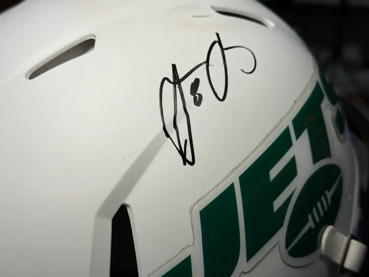 AARON RODGERS Autographed (Signed) NY JETS HELMET Authentic NFL Helmet w/FANATICS