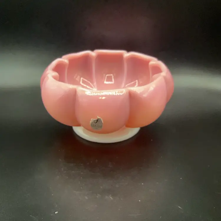 Fenton Rosalene Crimped Rose bowl