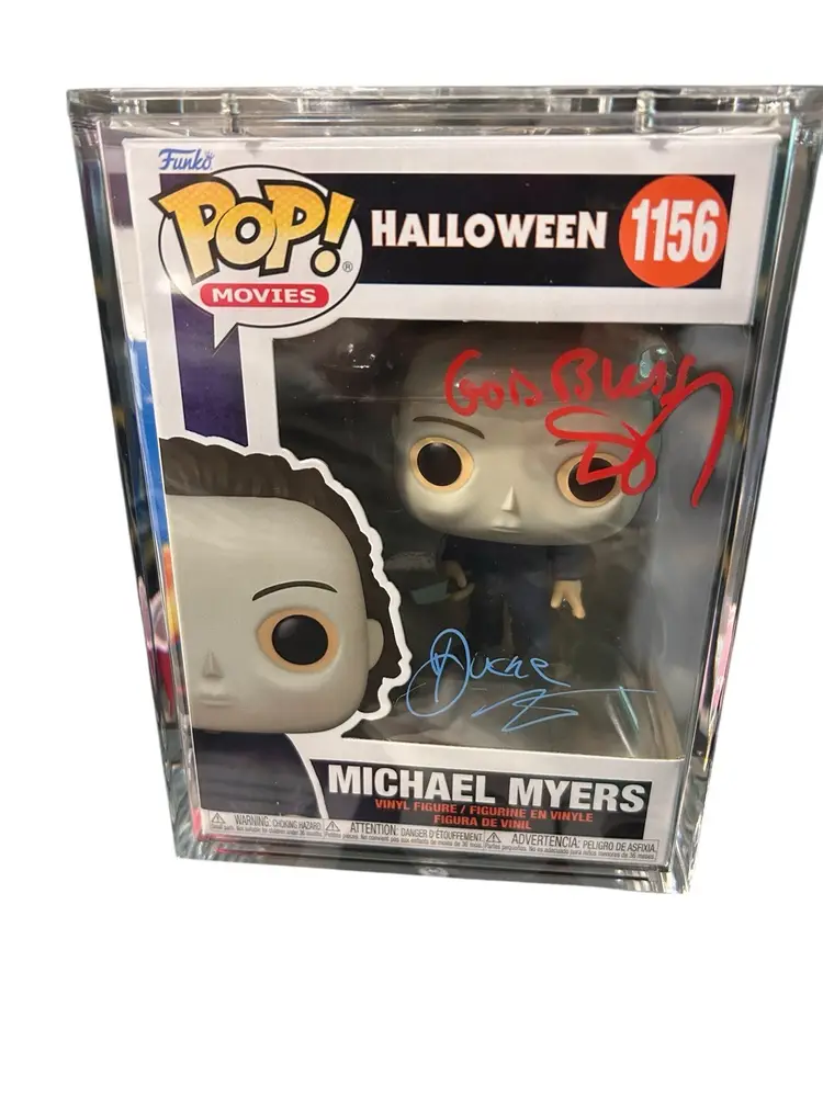 Funko Pop! Michael Myers Dual Autographed #1156 In Armor - SWAU Authenticated.￼