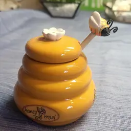 Ceramic Honey Pot With Dipper