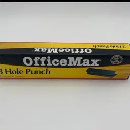 Office Max Black Metal 3 Hole Punch - 2004