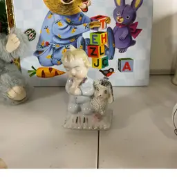 Praying Little Boy With His Sugar Puppy