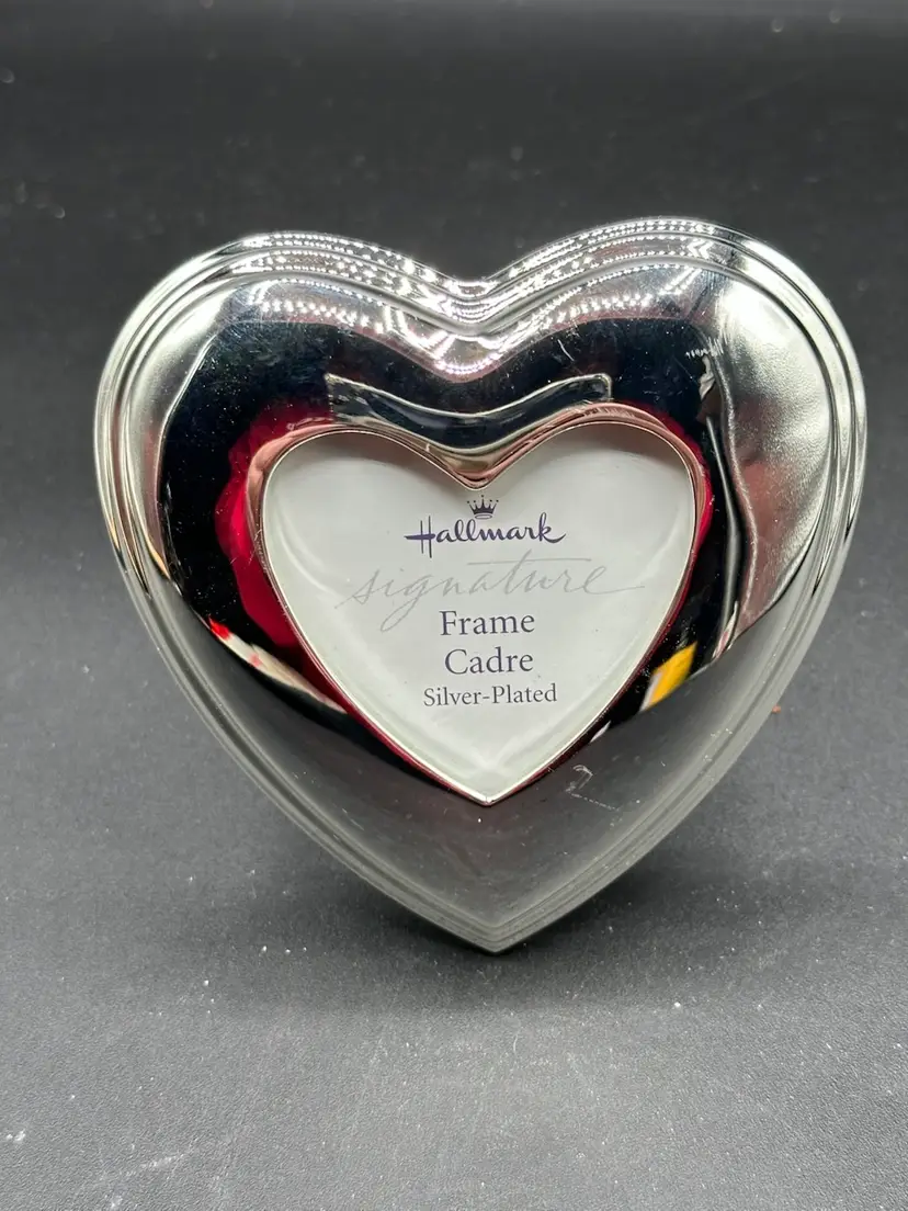 New Hallmark Signature Frame Cadre Mini Heart Silver Plated Anniversary Love
