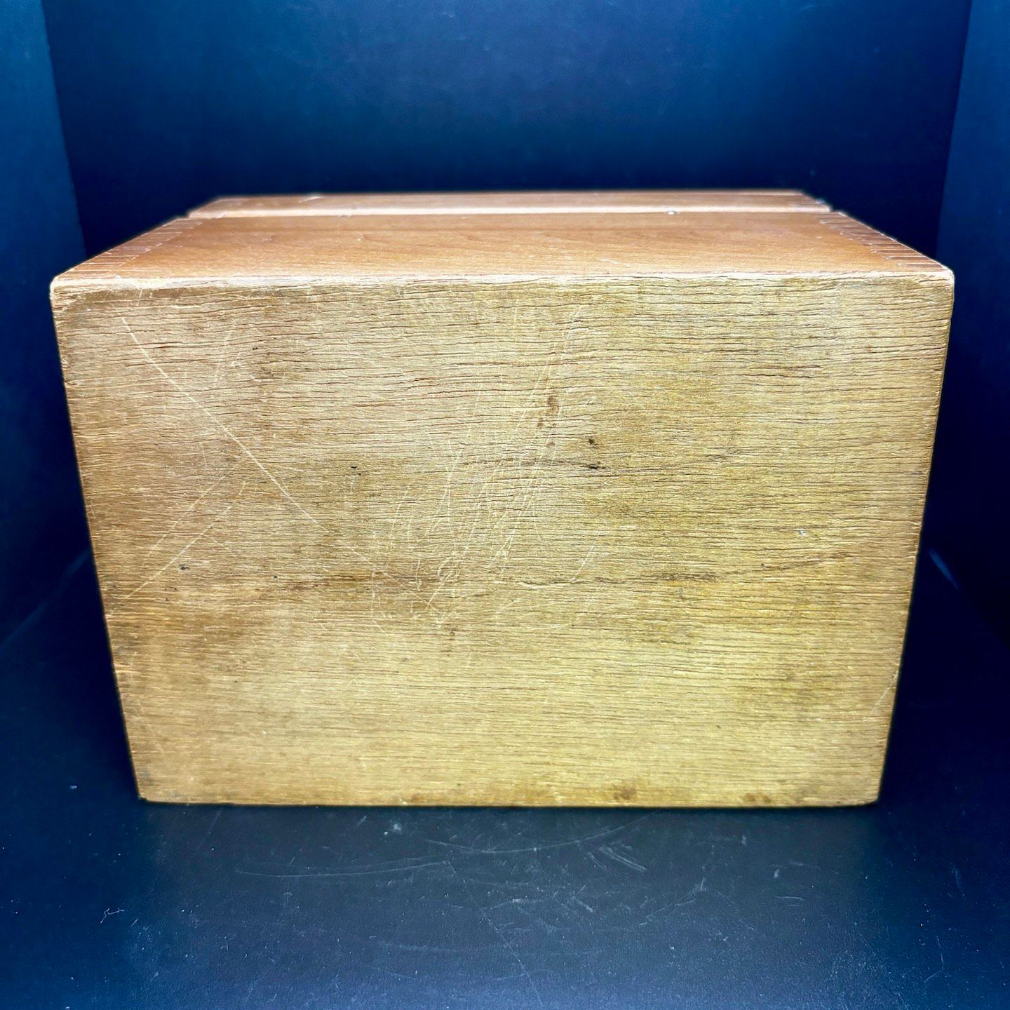 Niknax · Vintage Wood Hinged Recipe Box 5”x7”