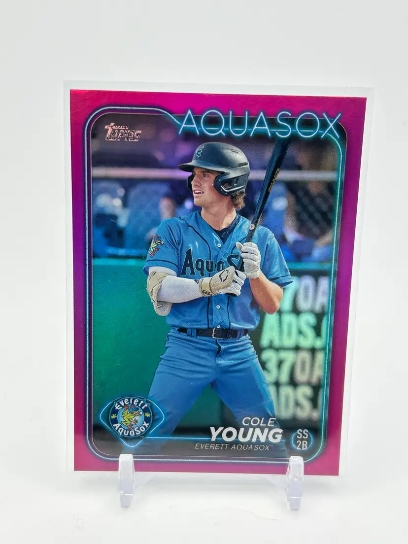 Cole Young 2024 Topps Pro Debut Fuchsia Holo /299 Seattle Mariners
