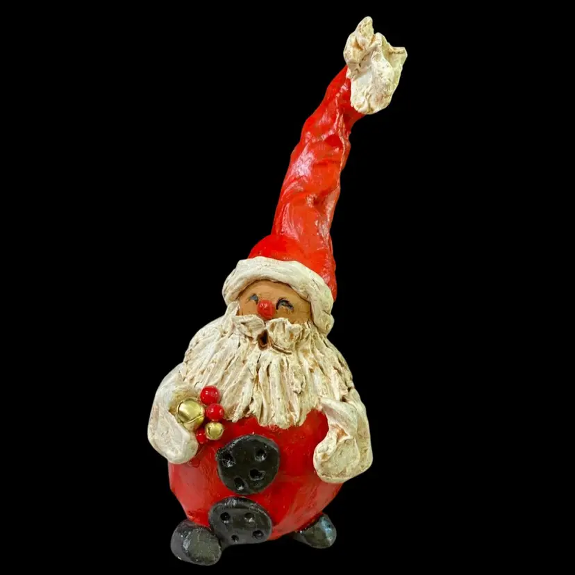 Handmade Clay Santa - Studio Pottery