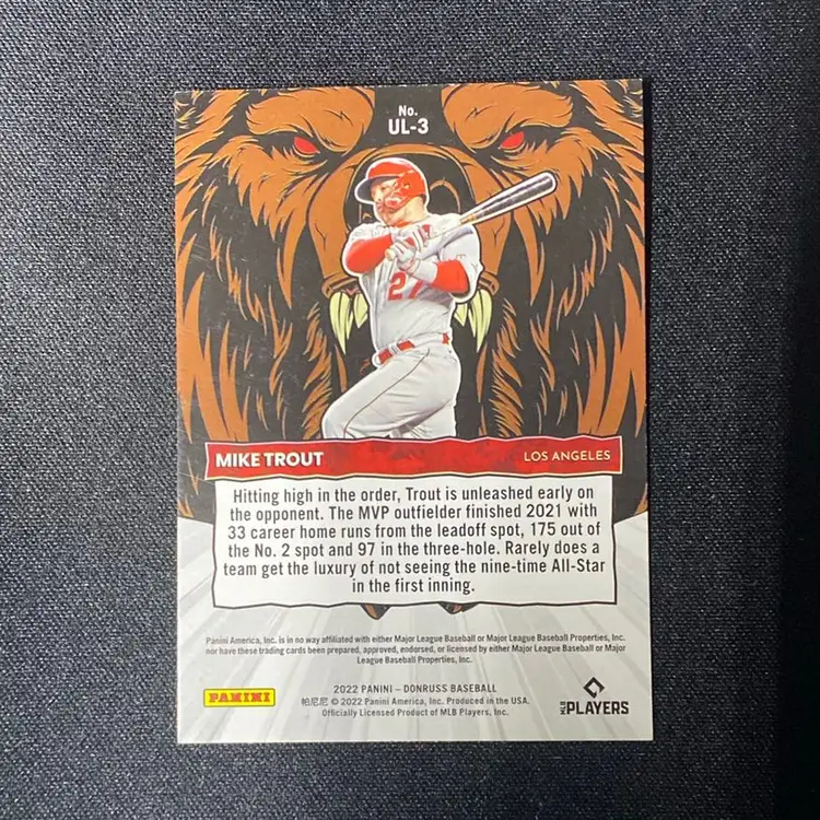 2022 Donruss Baseball Mike Trout “Unleashed” Insert