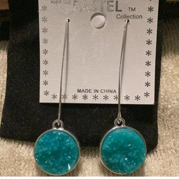 Druzy Pastel Dangle Earrings