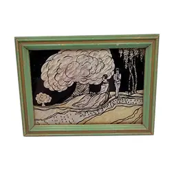 #06 Beside A Stream Reverse Painted Art