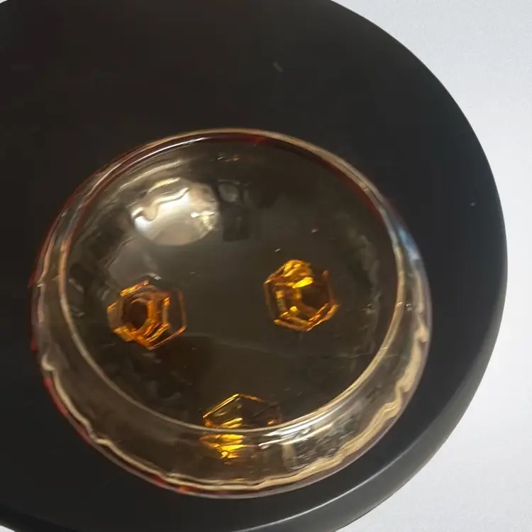 Amber Viking Glass Footed Bowl