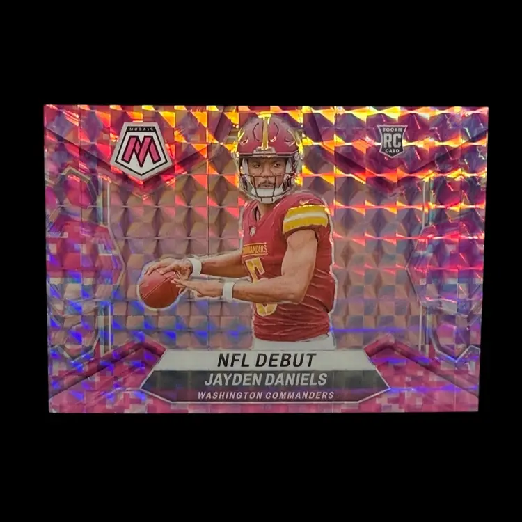 Jayden Daniels 2024 Panini Mosaic #302 Pink Mosaic Prizm Rookie RC NFL DEBUT