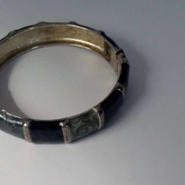 Silver tone bangle bracelet
