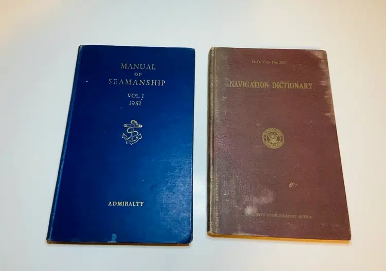 Vintage Set of 2 Naval Reference Books Nautical Coastal Academic