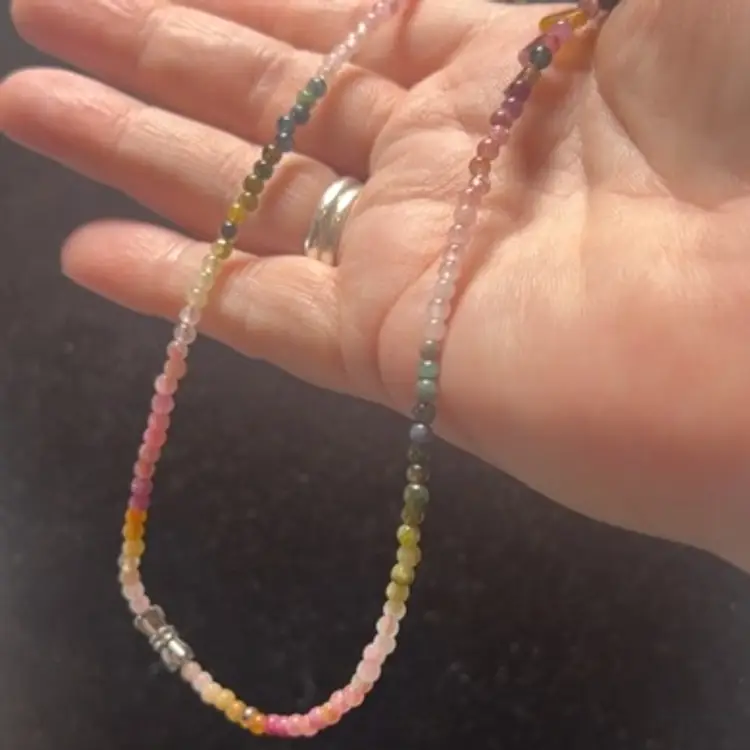 Watermelon Tourmaline 16” Necklace