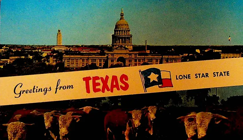 Greetings from Texas the Lone Star State Unused Postcard