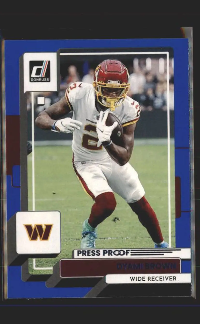 2022 Donruss #178 Dyami Brown Blue Press Proof - (139) - Washington Commanders
