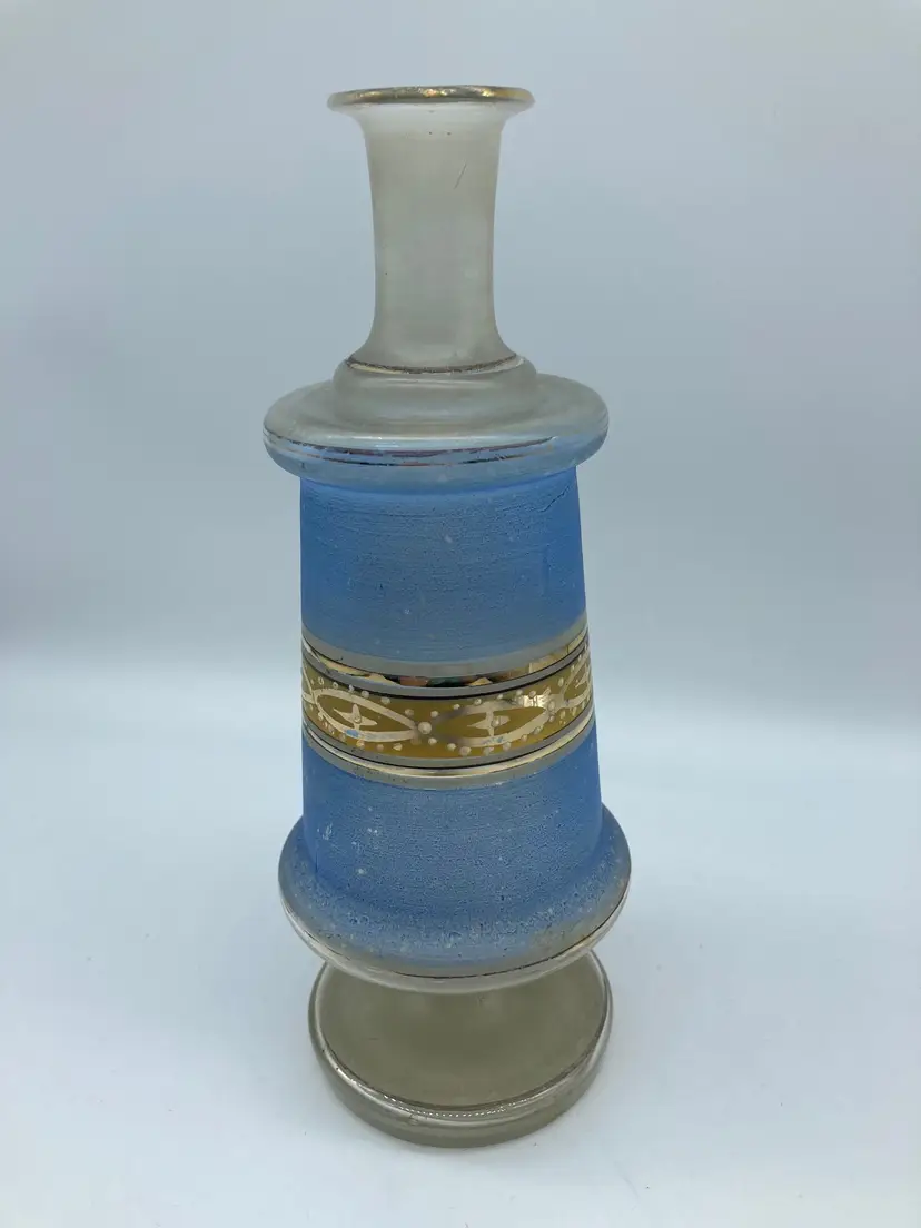 Vintage Blue Glass Ewer, no Stopper