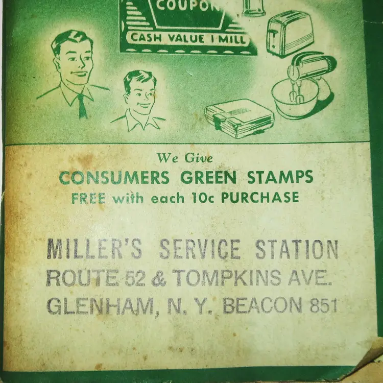 Vintage Stamp Book Service Station Advertising Glenham NY