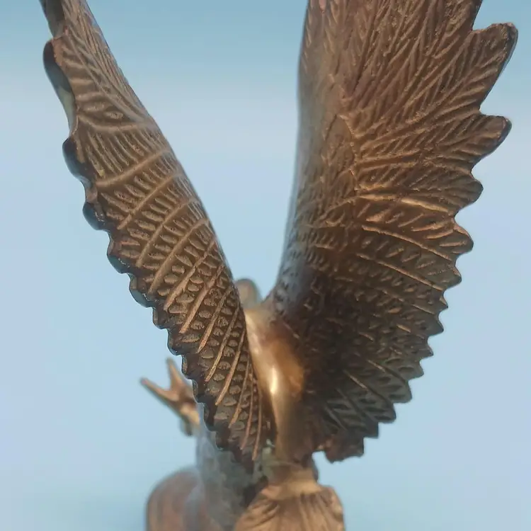 Vintage ,Brass Eagle Sculpture/ Figurine. Made In India.