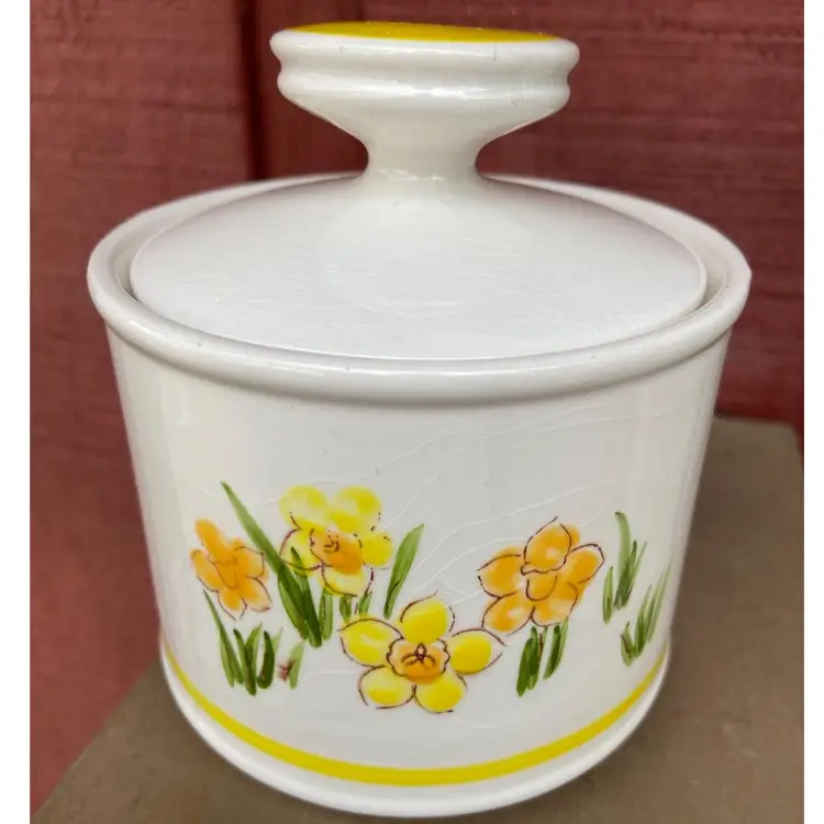 Lunastone, Hand-painted, Lidded Sugar Dish. 1571 “Along The Path”. Korea