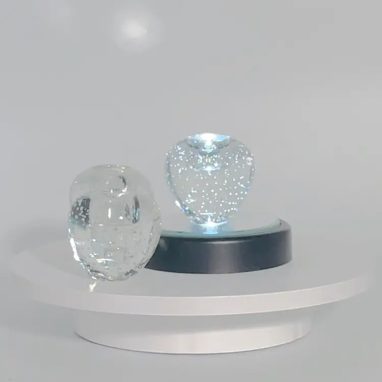 3pc Art Glass Candle HolderBullicante’ Paperweight Clear Smooth BottomApple Strawberry Shape Taper HolderMID Century Modern Deco Hollywood RegencyChristmas Holiday Hosting Party Celebration Winter GiftThanksgiving Harvest Autumn Halloween Party Celebration Gift Garden DecorMothers Day Anniversary BirthdayEaster Patriotic Spring Summer