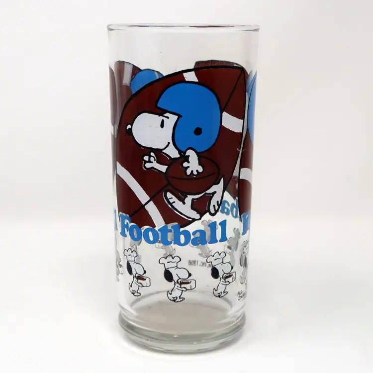 Snoopy Football Glass Tumbler - Peanuts