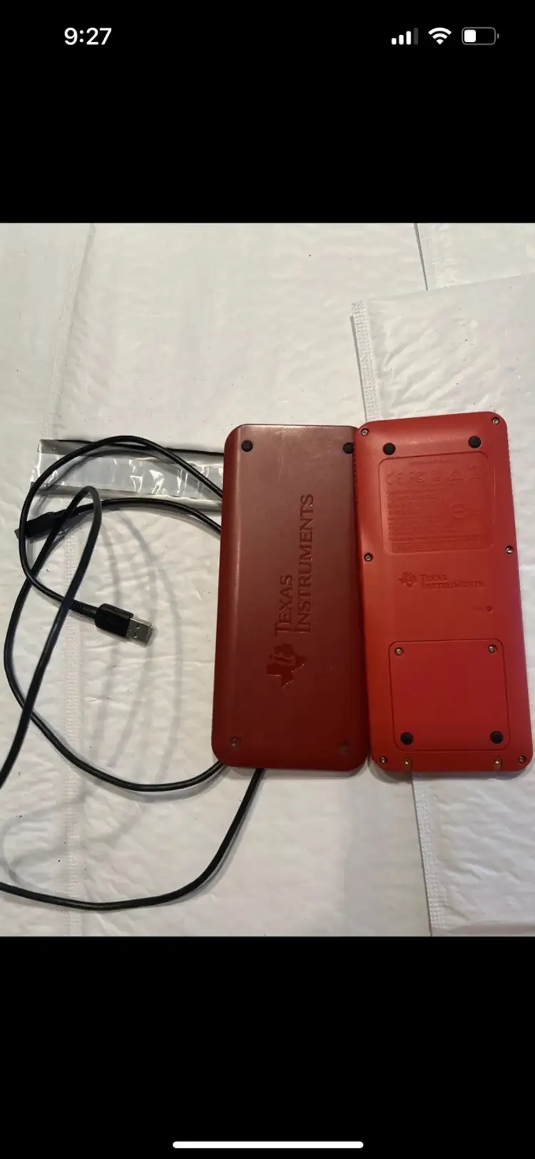 Texas Instruments TI-84 Plus CE Graphing Calculator Tested WITH Case Cable Red