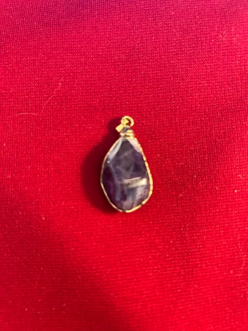 Purple Moss Agate Pendant 1-3/4”