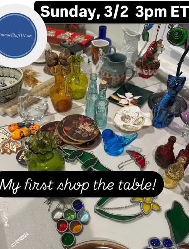 Shop The Table w/ VintageStuffULove 3pm ET