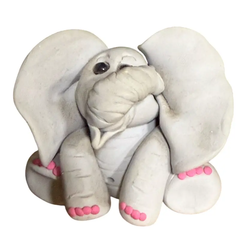 Signed Elephant Figurine
