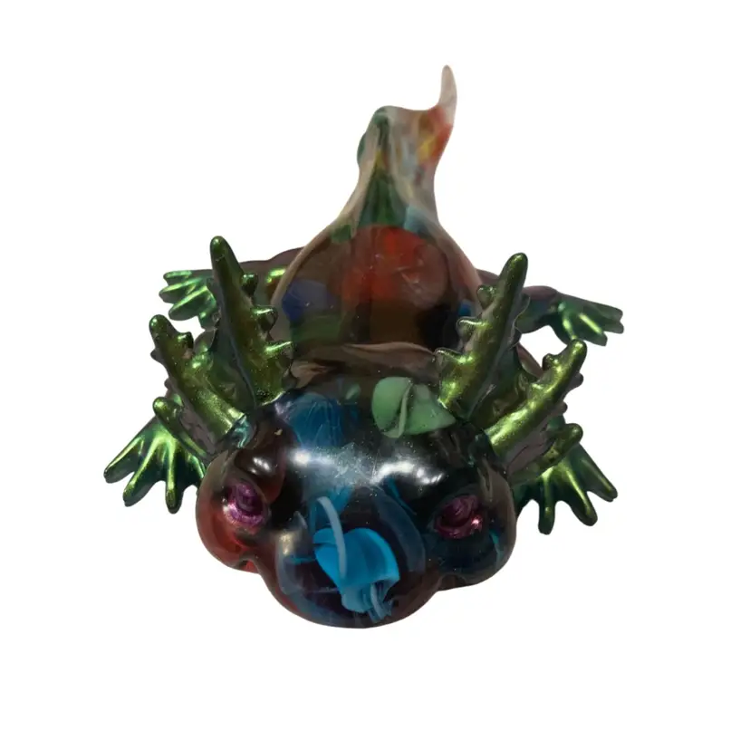 Handmade Multi Colored Axolotl Figurine