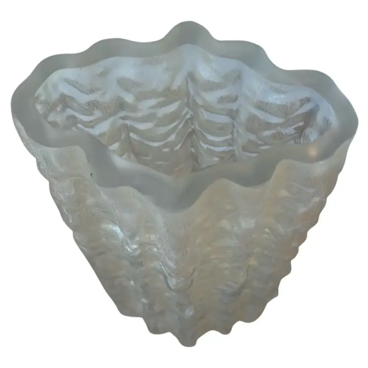 MID CENTURY MODERN ORGANIC TEXTURAL MURANO GLASS VASE BY CARLO SCARPA FOR VENINI