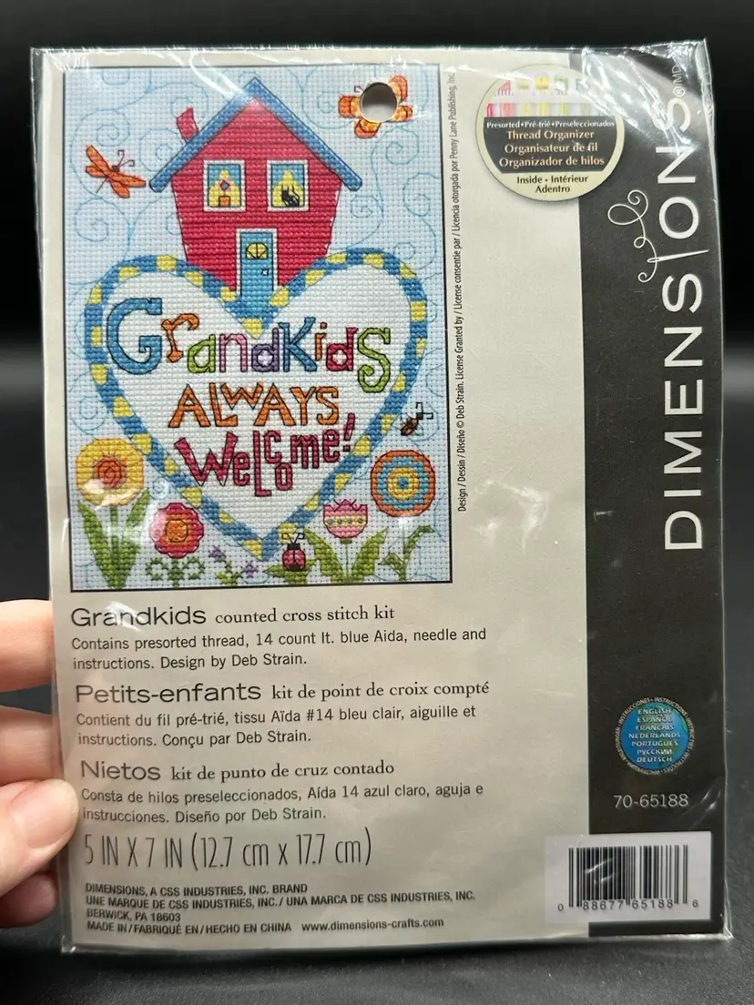 Dimensions Counted Cross Stitch Kit 5"X7" Grandkids (14 Count)