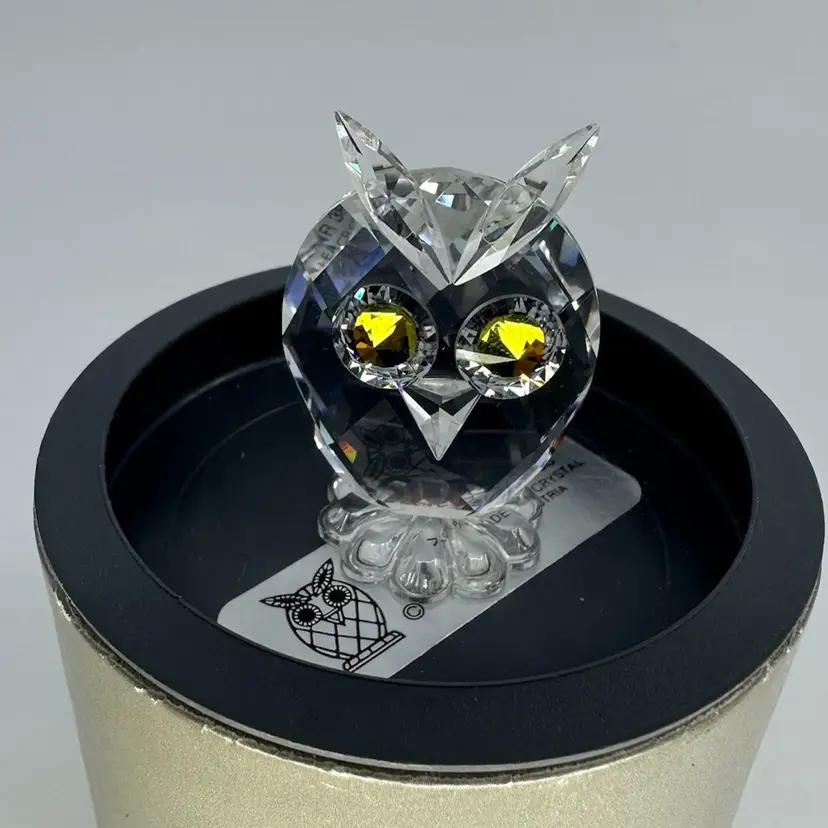 Swarovski Crystal Owl Mini Figurine  Collectable Original Box