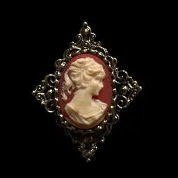 Vintage Cameo Brooch Or Pendant Signed Gerrys