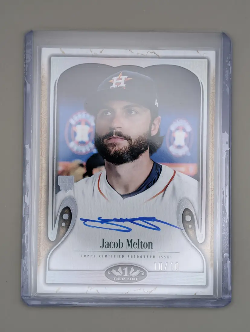 Jacob Melton #/10 2026 Topps Tier One Shots Autograph Holo Silver #TIS-JME - (B) - Houston Astros
