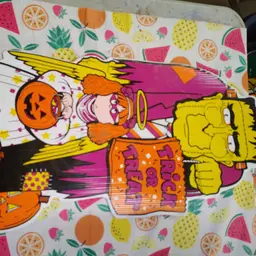Vintage 1990s Frankenstein Trick Treat Girl Pumpkin Halloween Yard Sign Decor