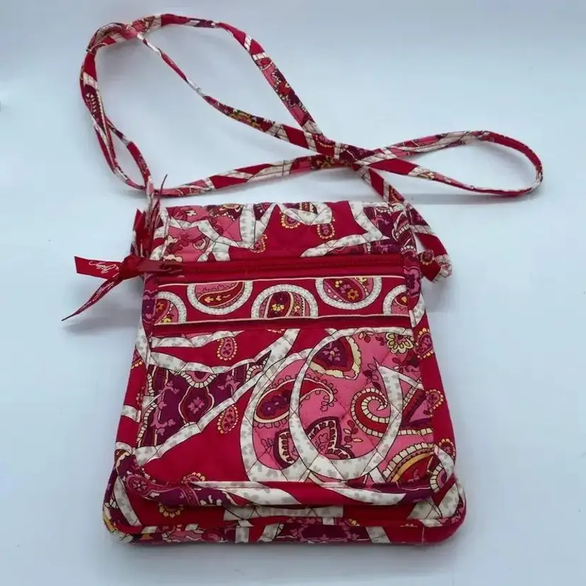 #2506 Vera Bradley Rosy Posies Hipster Shoulder Crossbody Bag Pink