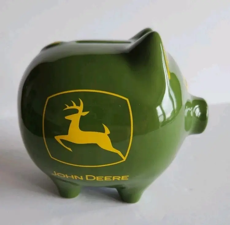 John Deere Piggy Bank - Pre-owned - Very good condition with plug