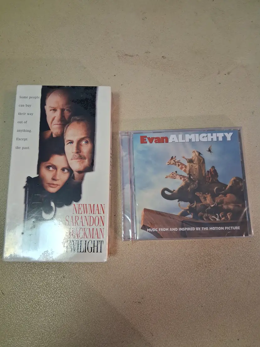 NEW - Twilight VHS & Evan Almighty Soundtrack CD Bundle